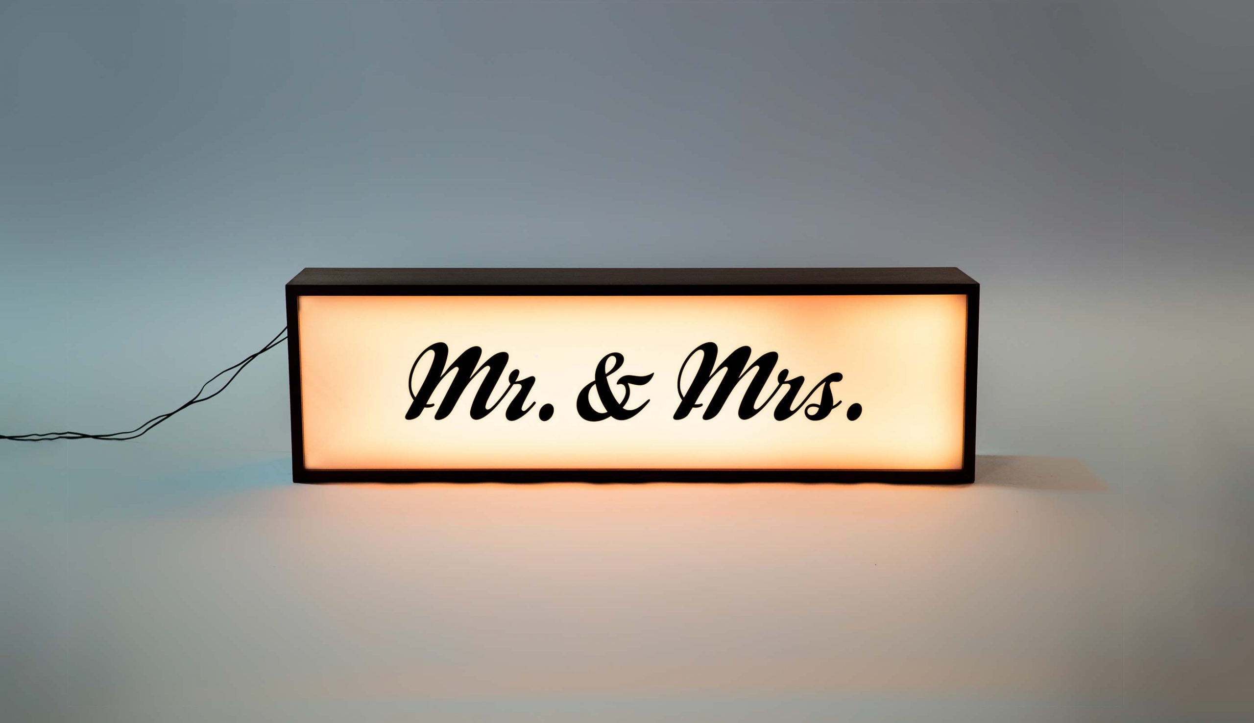Mr & Mrs Light Box